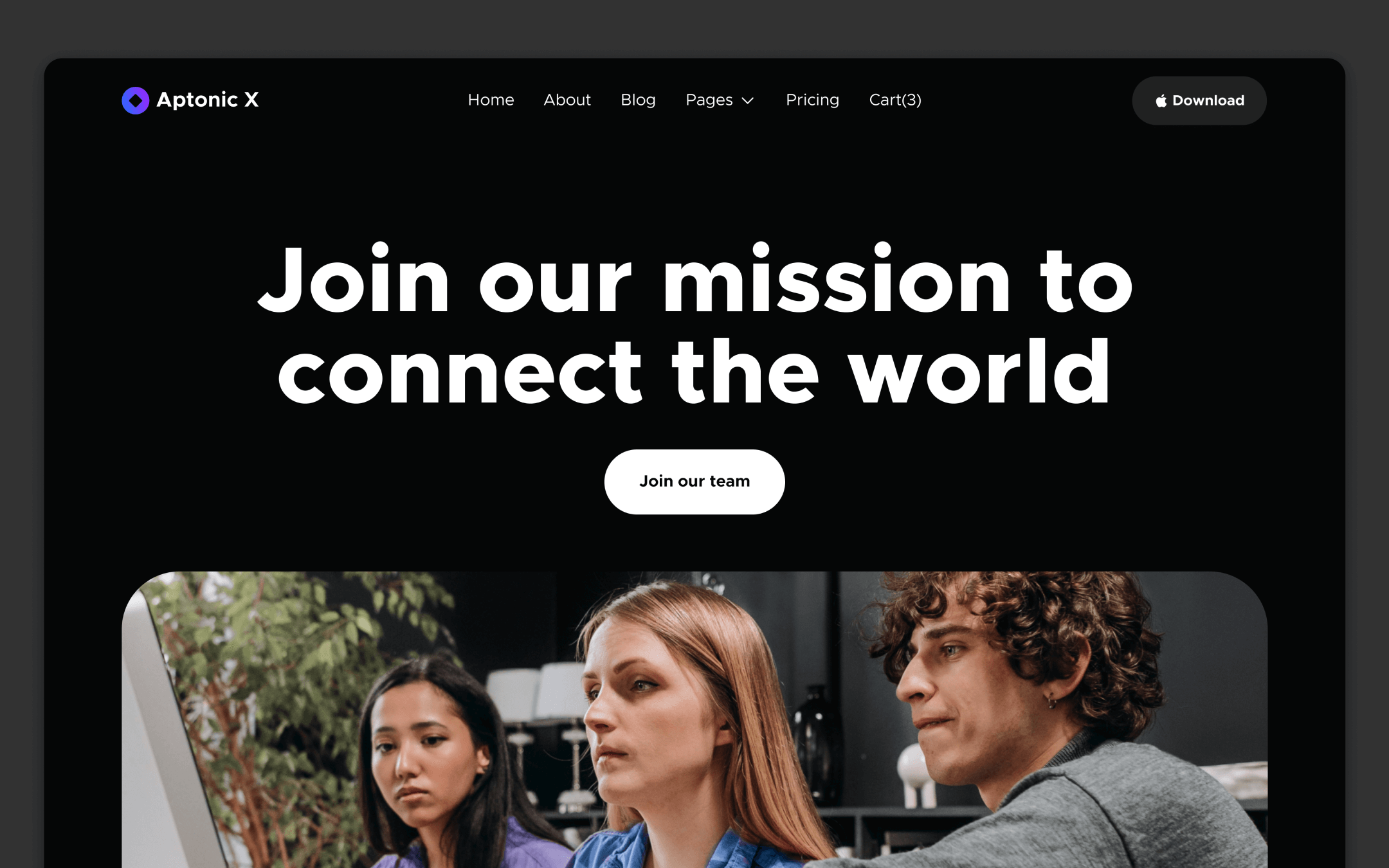 Aptionic X Template para Webflow