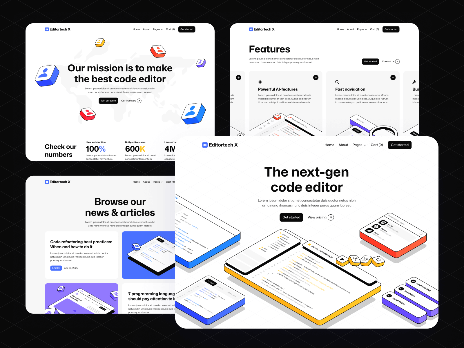 Plantilla para Webflow de Aplicación Tecnológica