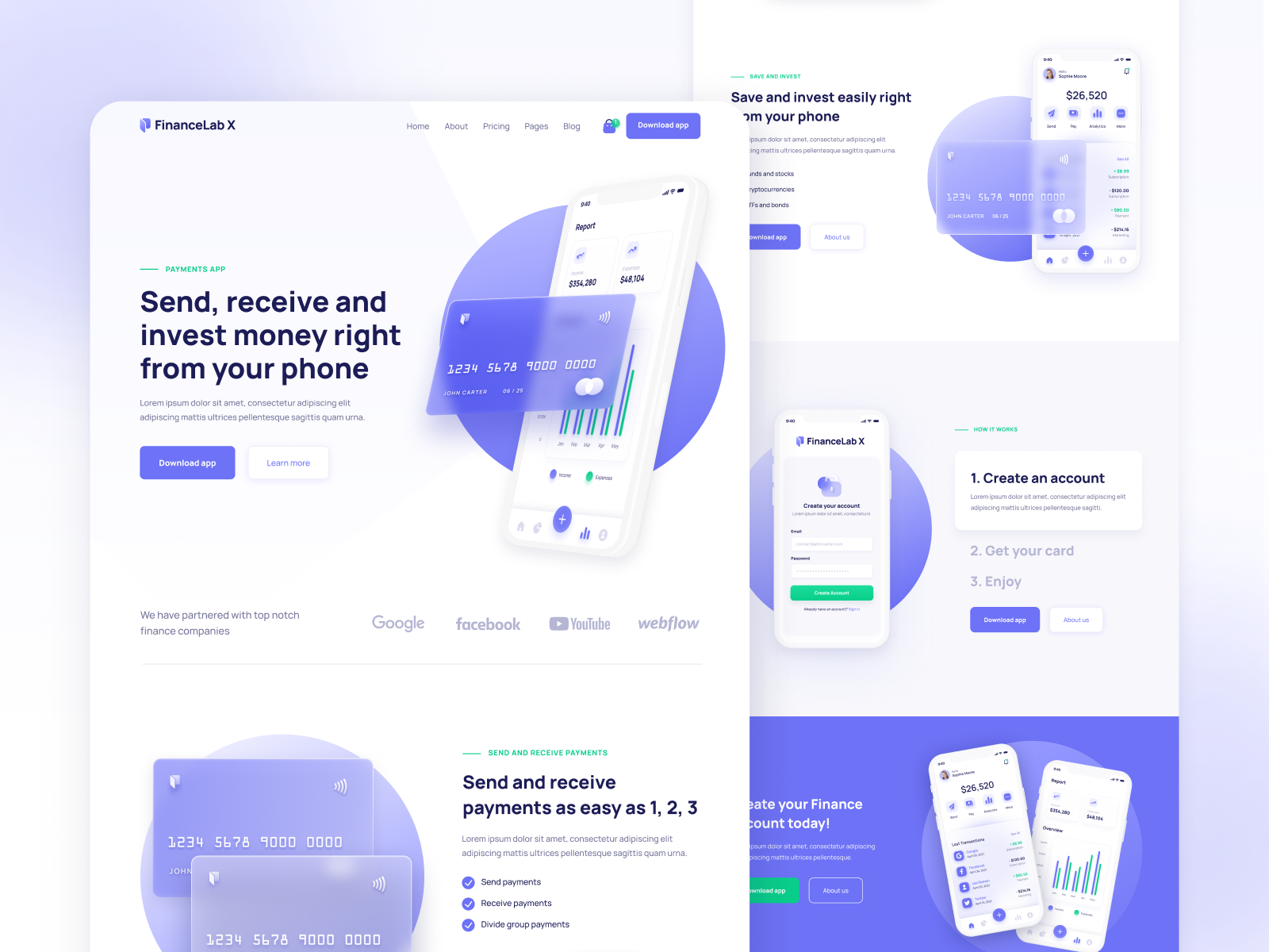 Template de Finanzas para Webflow
