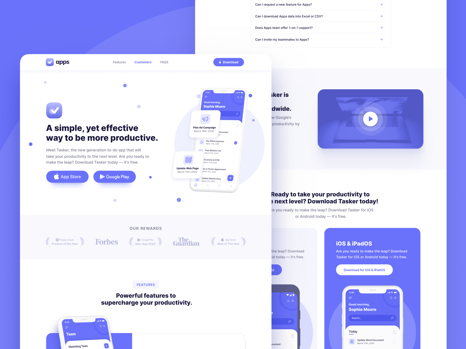 Template de Aplicación Móvil para Webflow