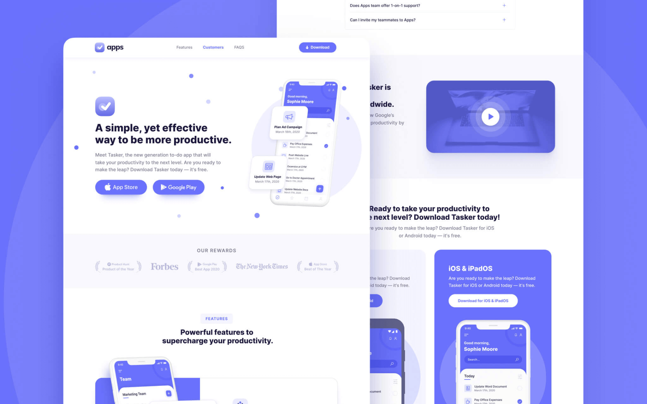 Plantilla de App Móvil para Webflow