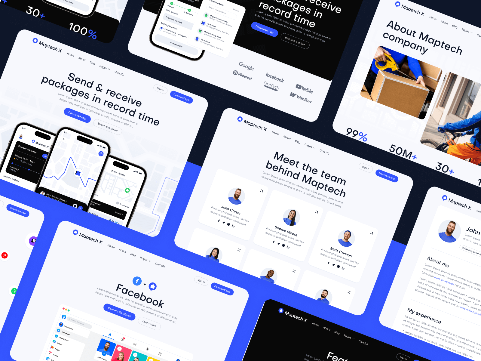 Plantilla para Webflow de Aplicación de Envíos