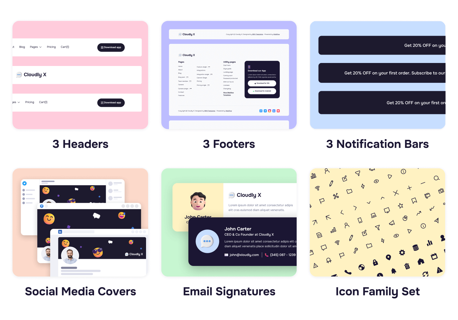 Cloudly X - Tech App Webflow Templates Benefits
