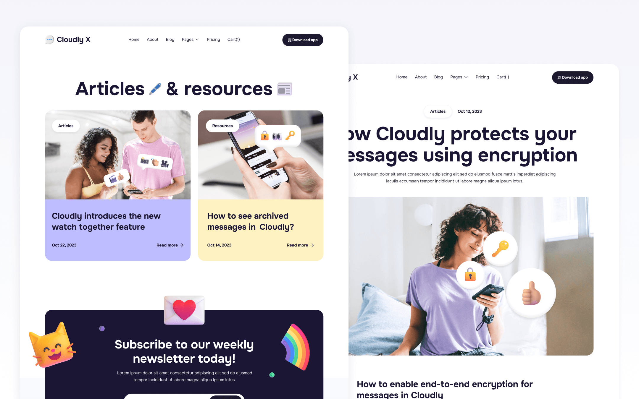 Cloudly X Template para Webflow
