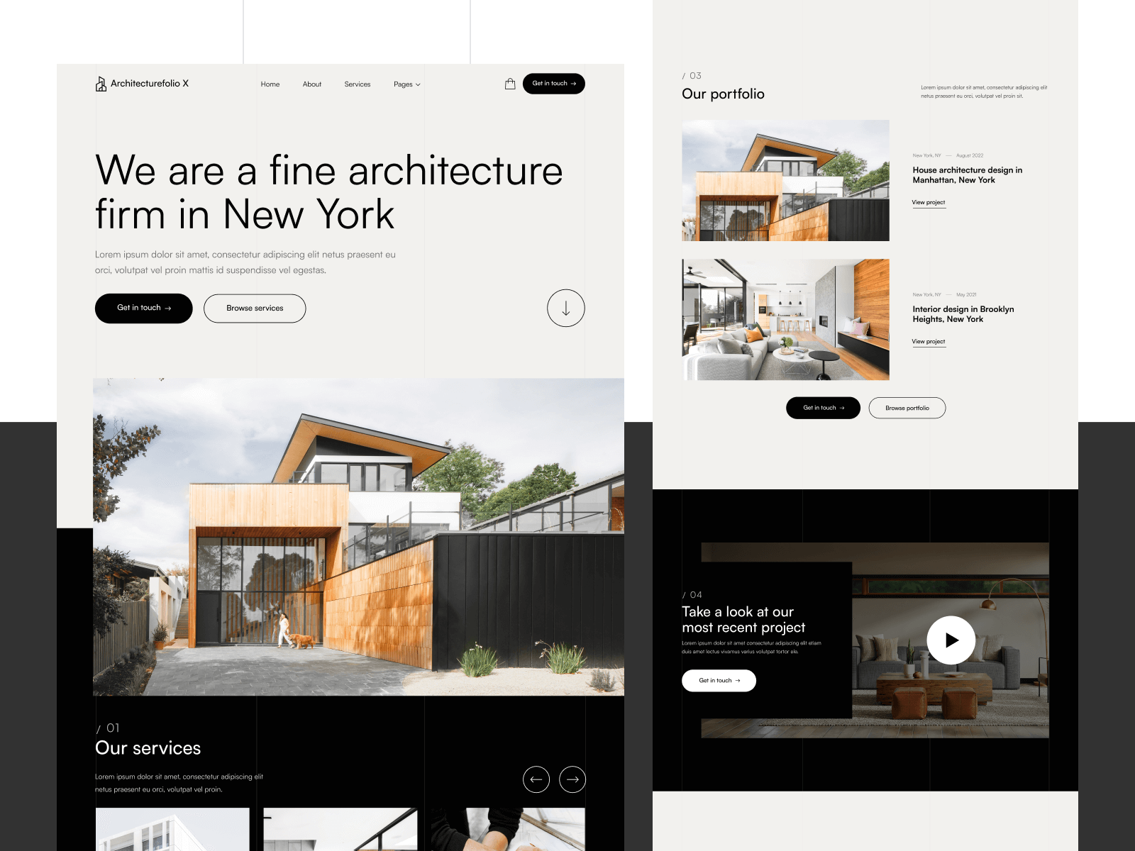 Plantilla de Arquitectura para Webflow