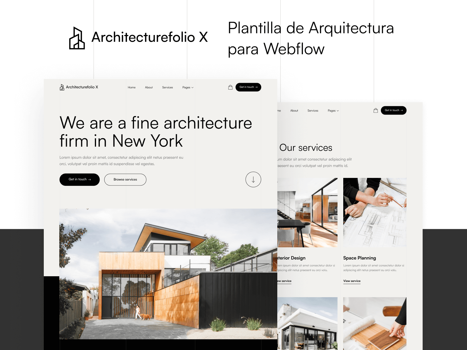 Plantilla de Arquitectura para Webflow