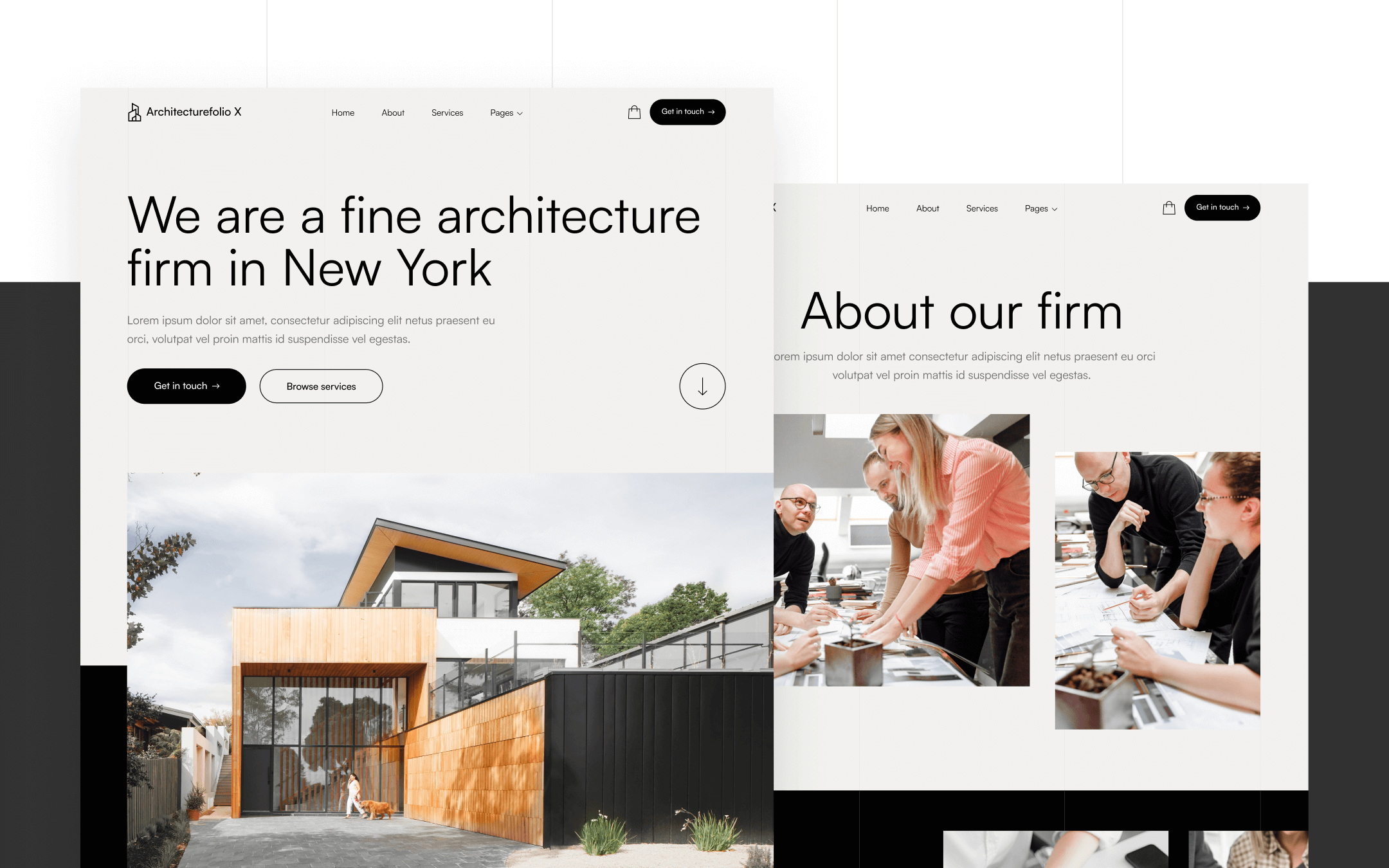 Plantilla de Arquitectura para Webflow