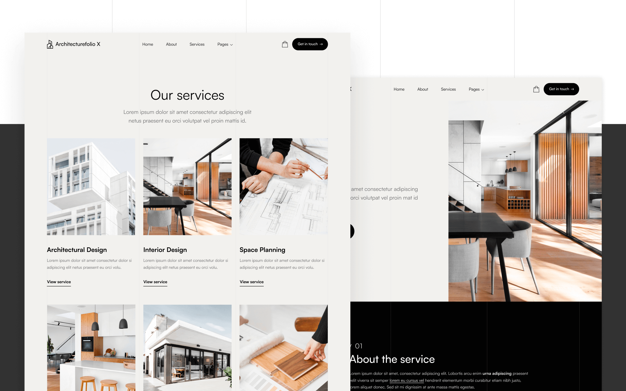 Architecturefolio X Template para Webflow