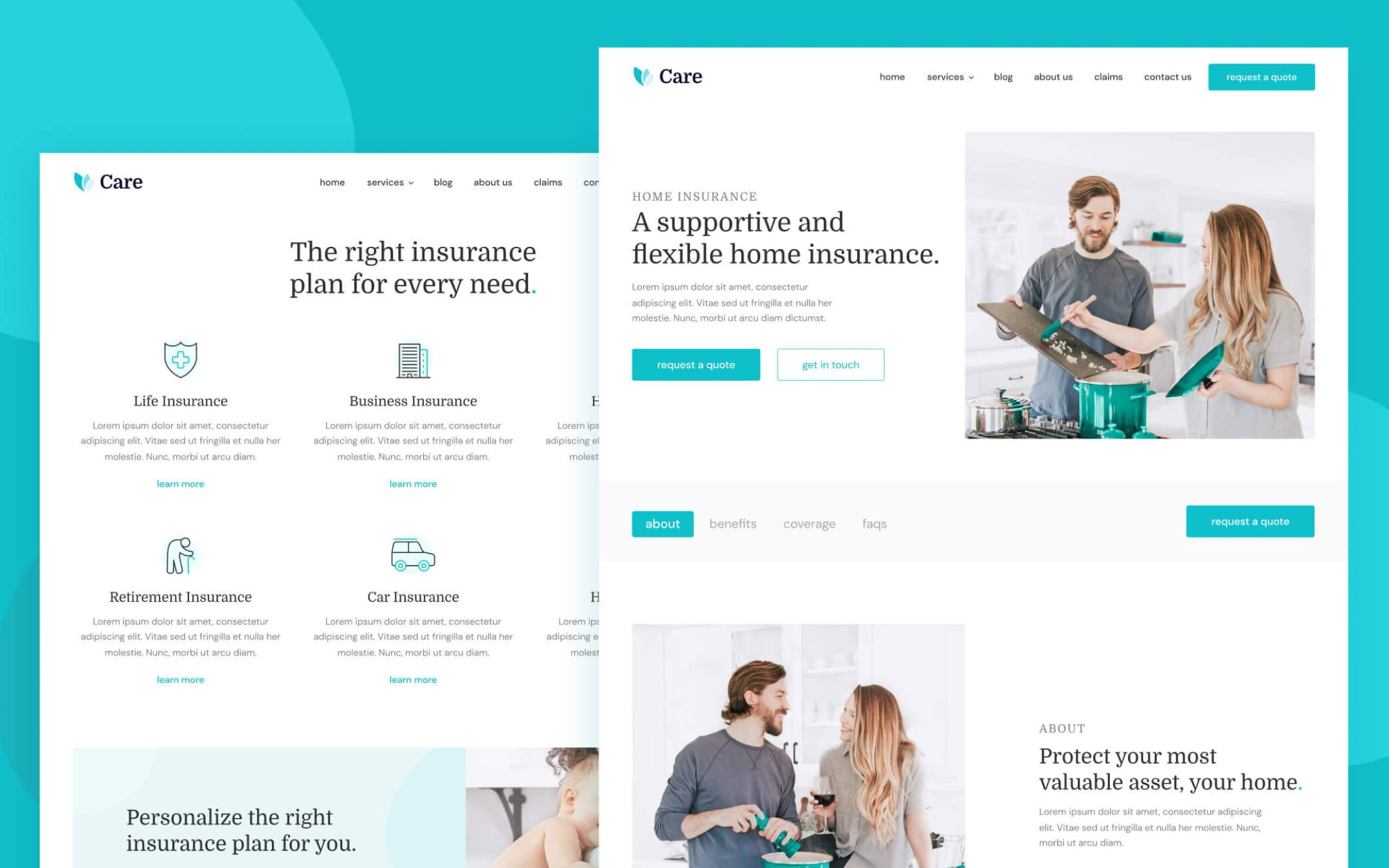 Care Template para Webflow