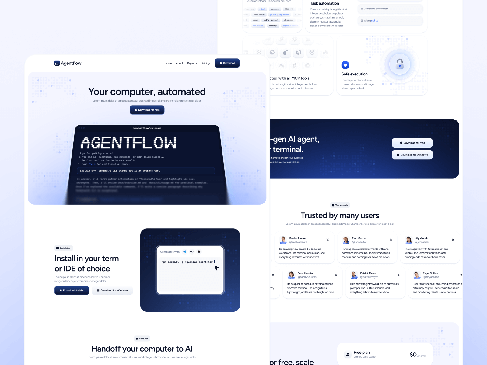 Template de Inteligencia Artificial para Webflow