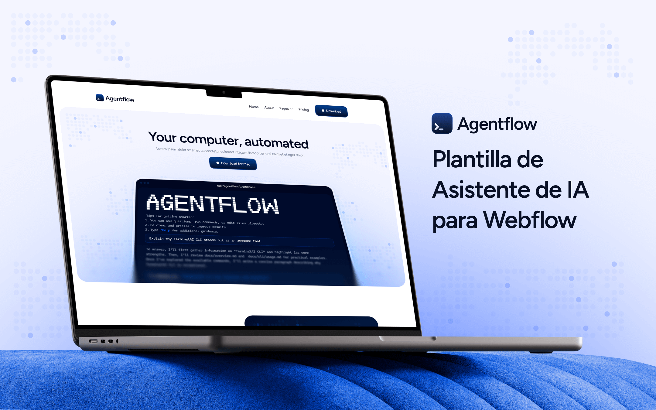 Plantilla de Asistente de IA para Webflow