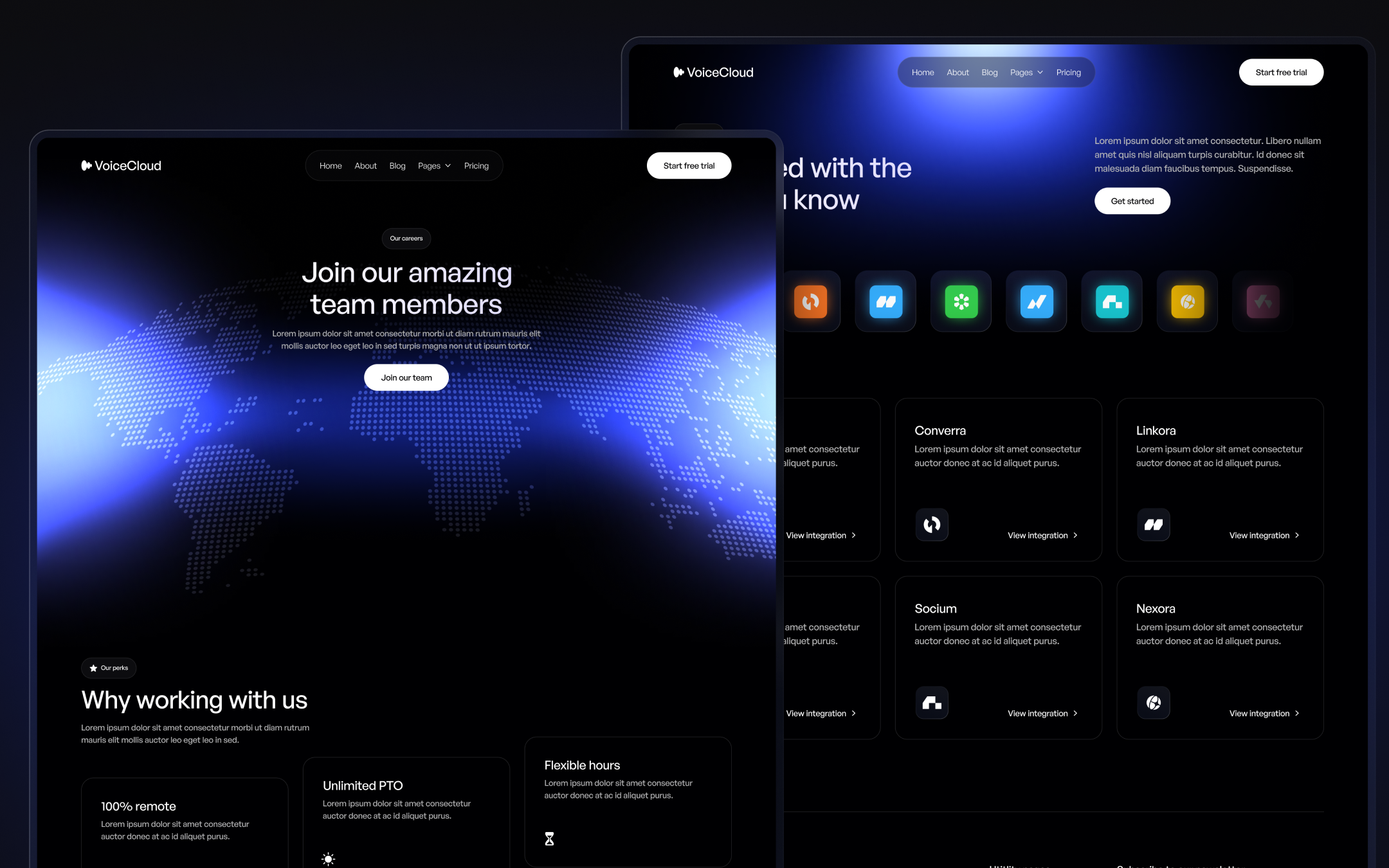 VoiceCloud Template para Webflow