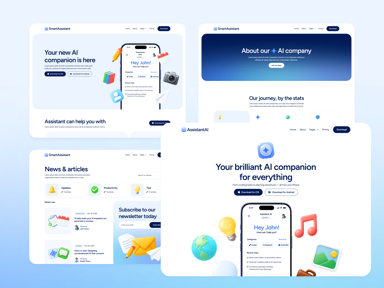 Plantilla para Webflow de Asistente Virtual con IA