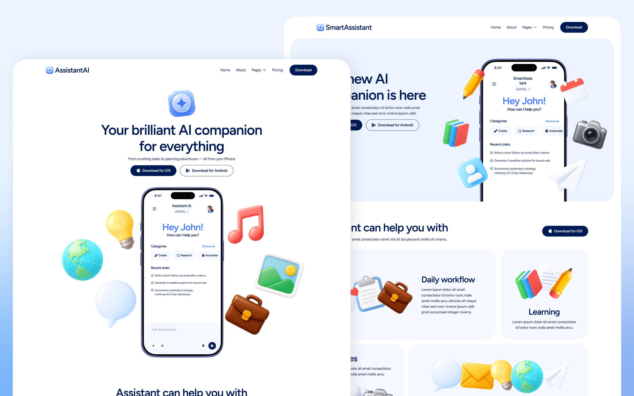 SmartAssistant Template para Webflow