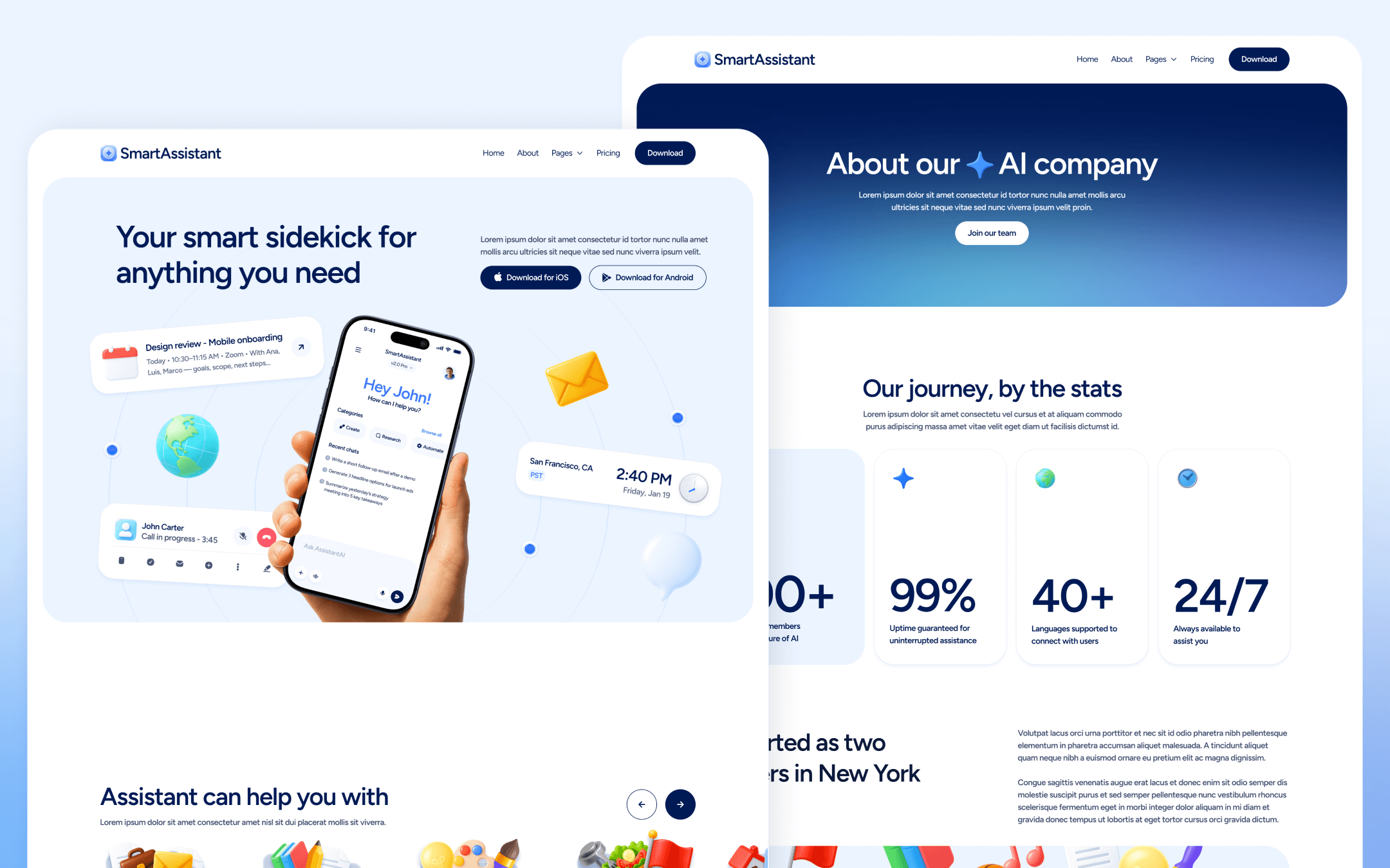 SmartAssistant Template para Webflow