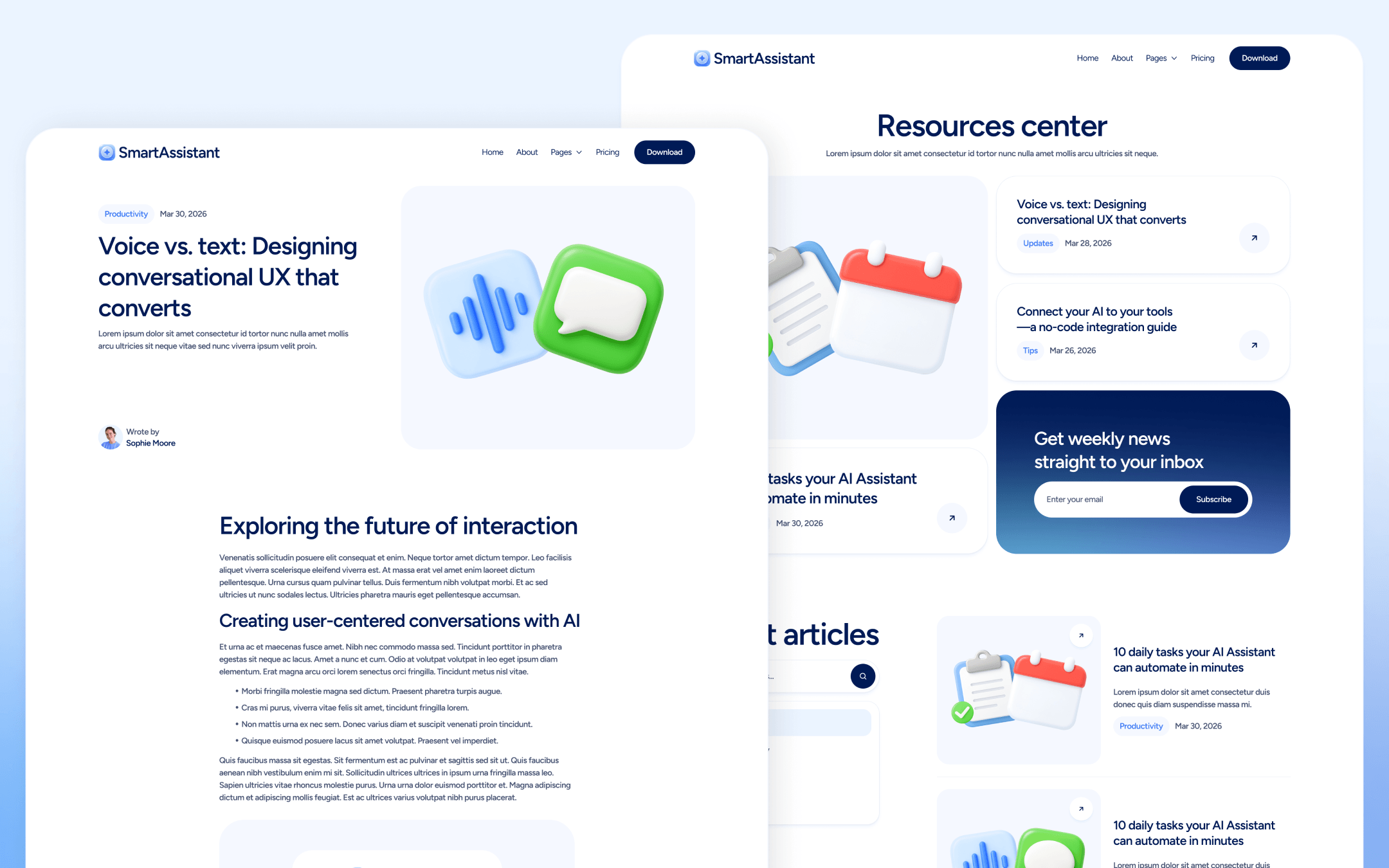SmartAssistant Template para Webflow