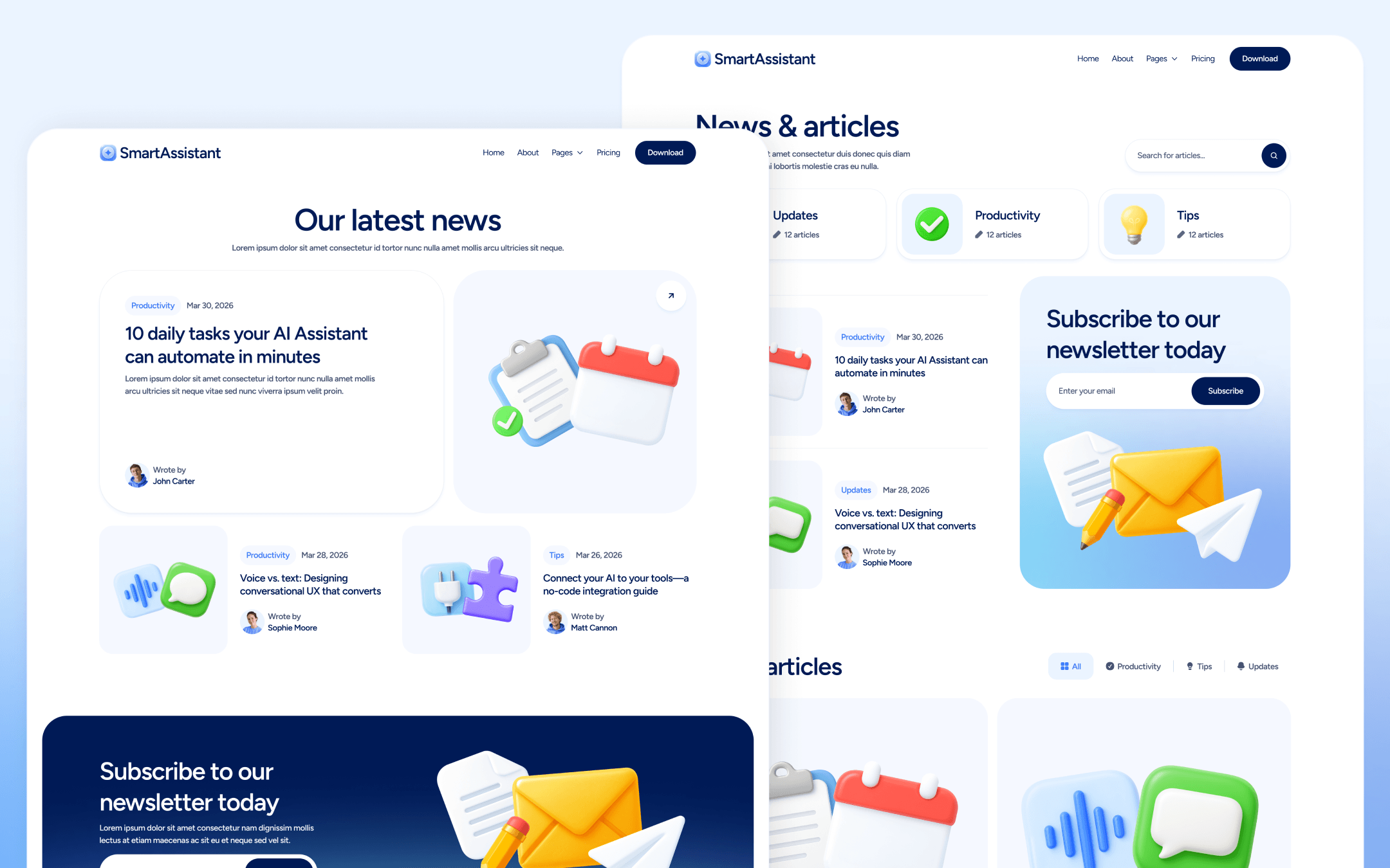 SmartAssistant Template para Webflow