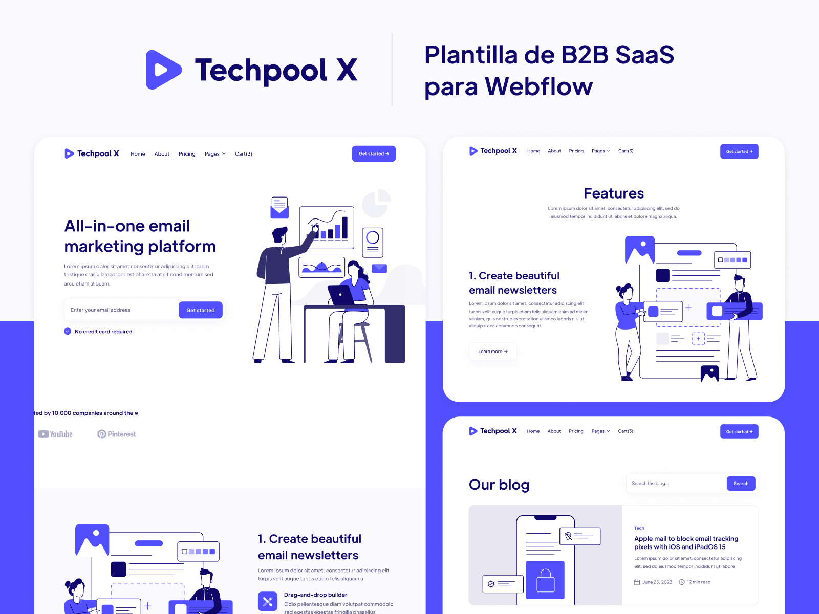 Plantilla de B2B SaaS para Webflow