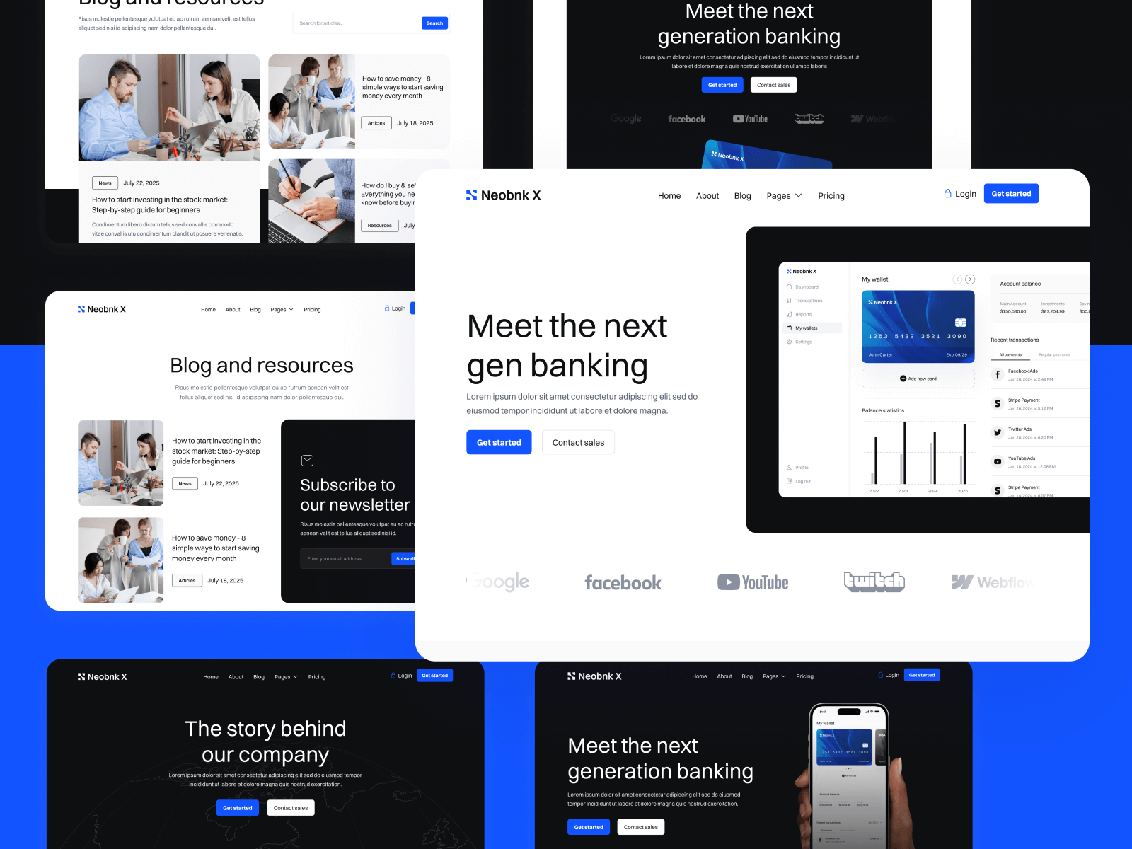 Plantilla para Webflow de Banca Digital