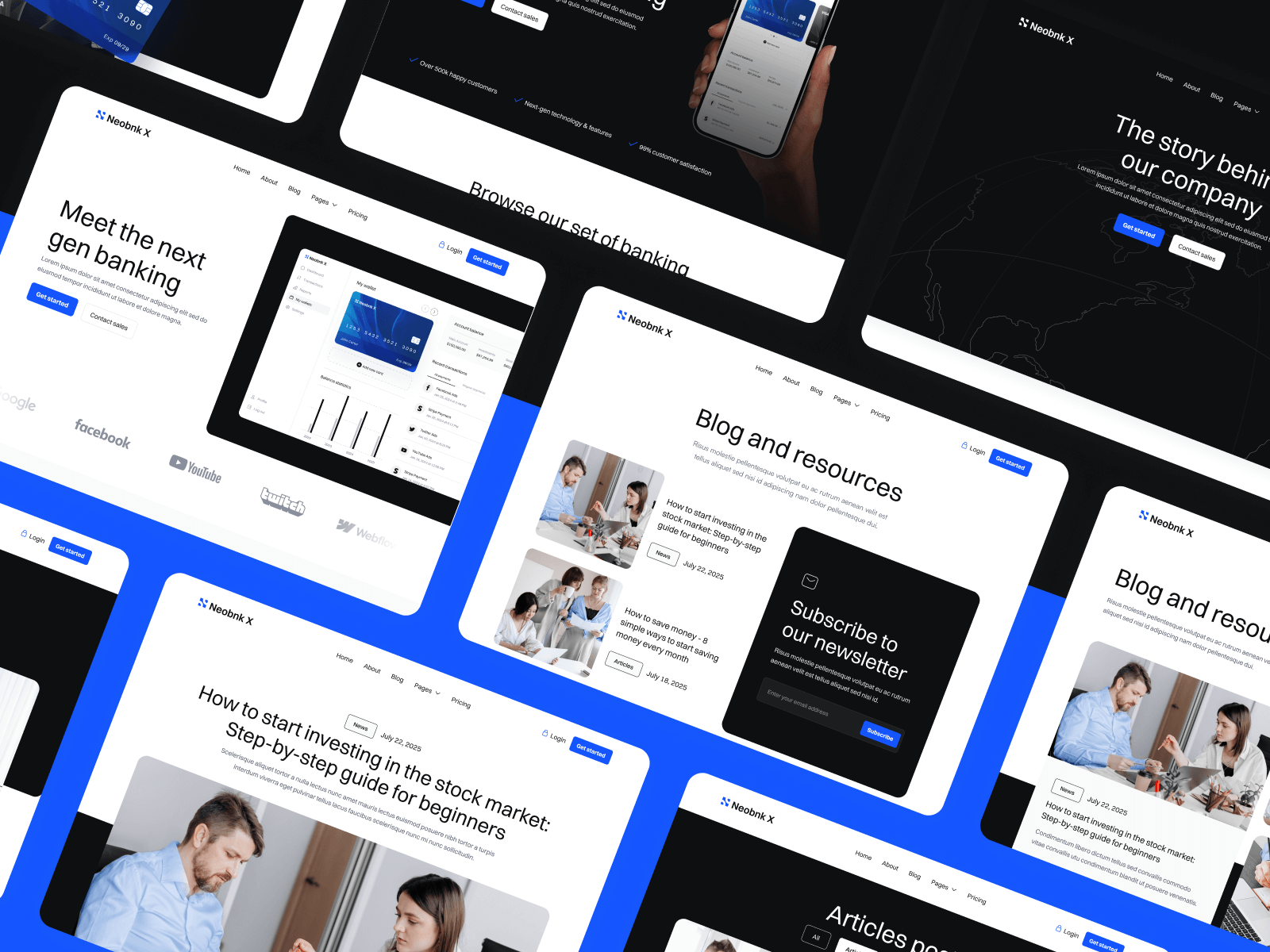 Plantilla de Startup Financiera para Webflow