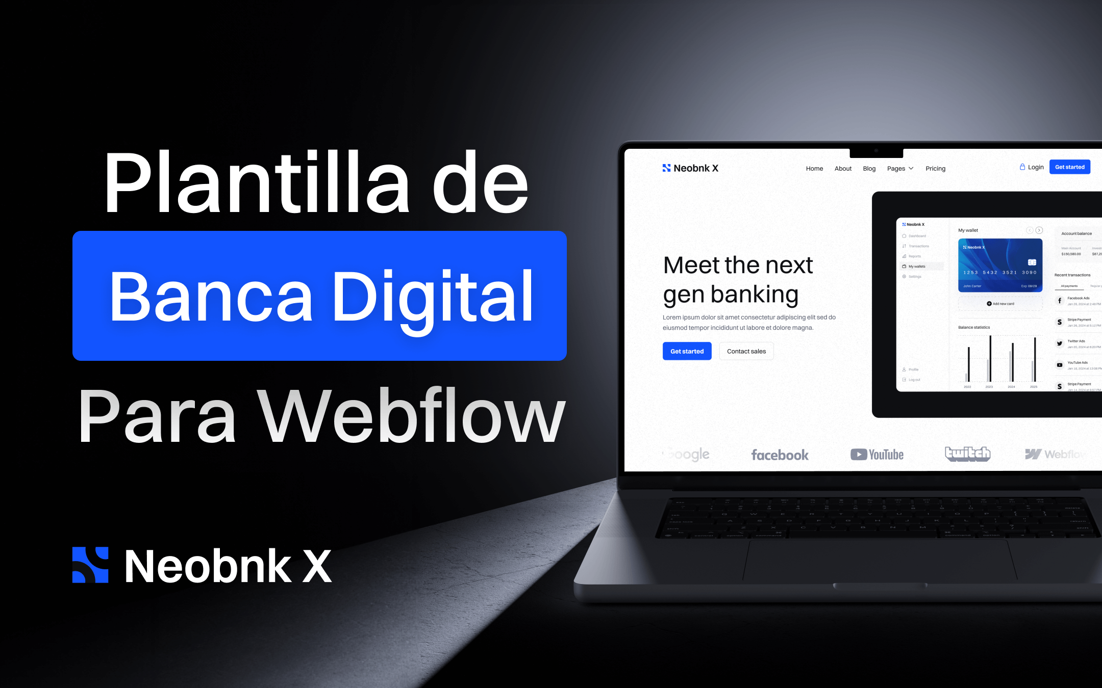 Plantilla de Banca Digital para Webflow