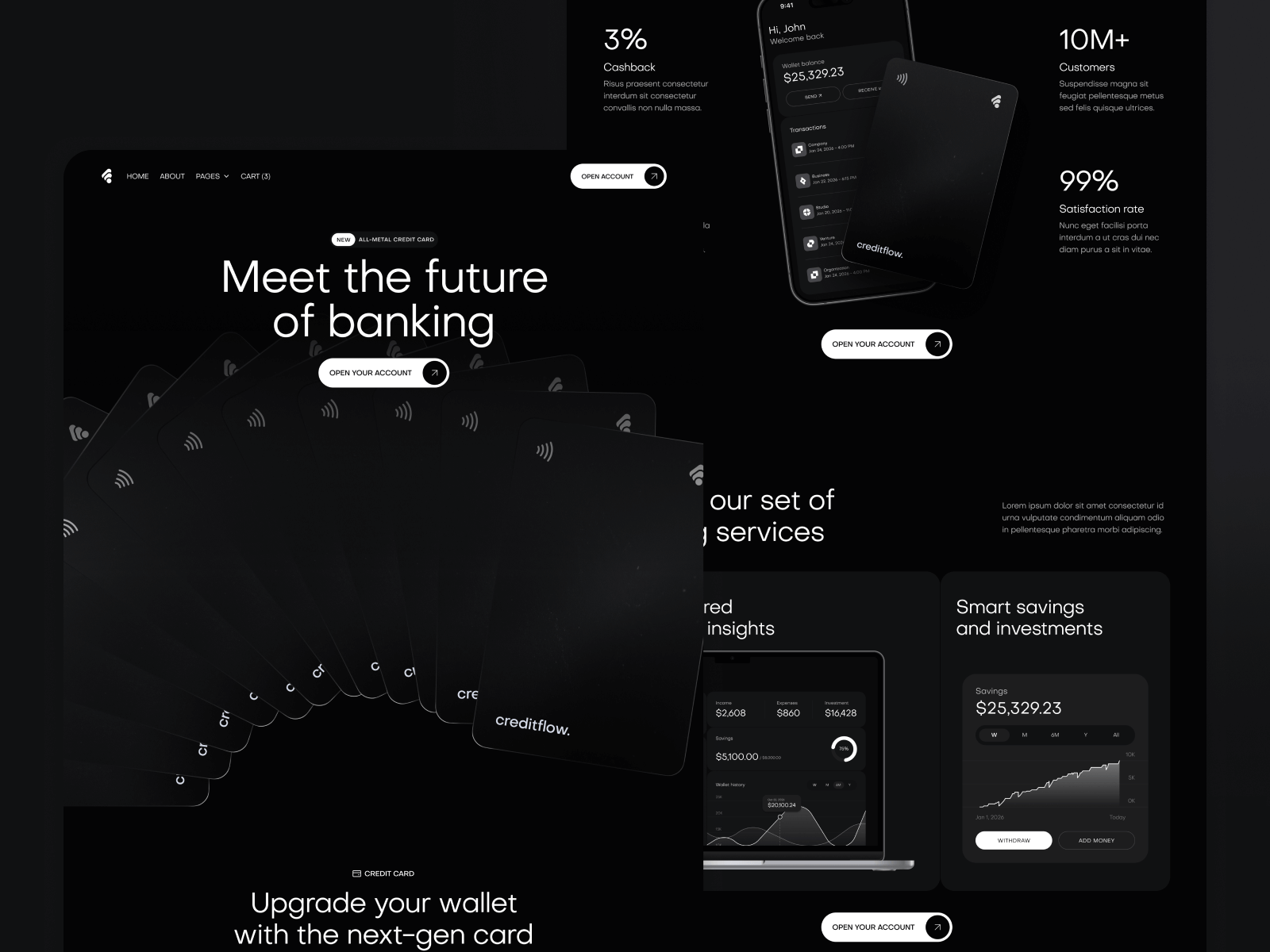 Template de Servicios Financieros para Webflow