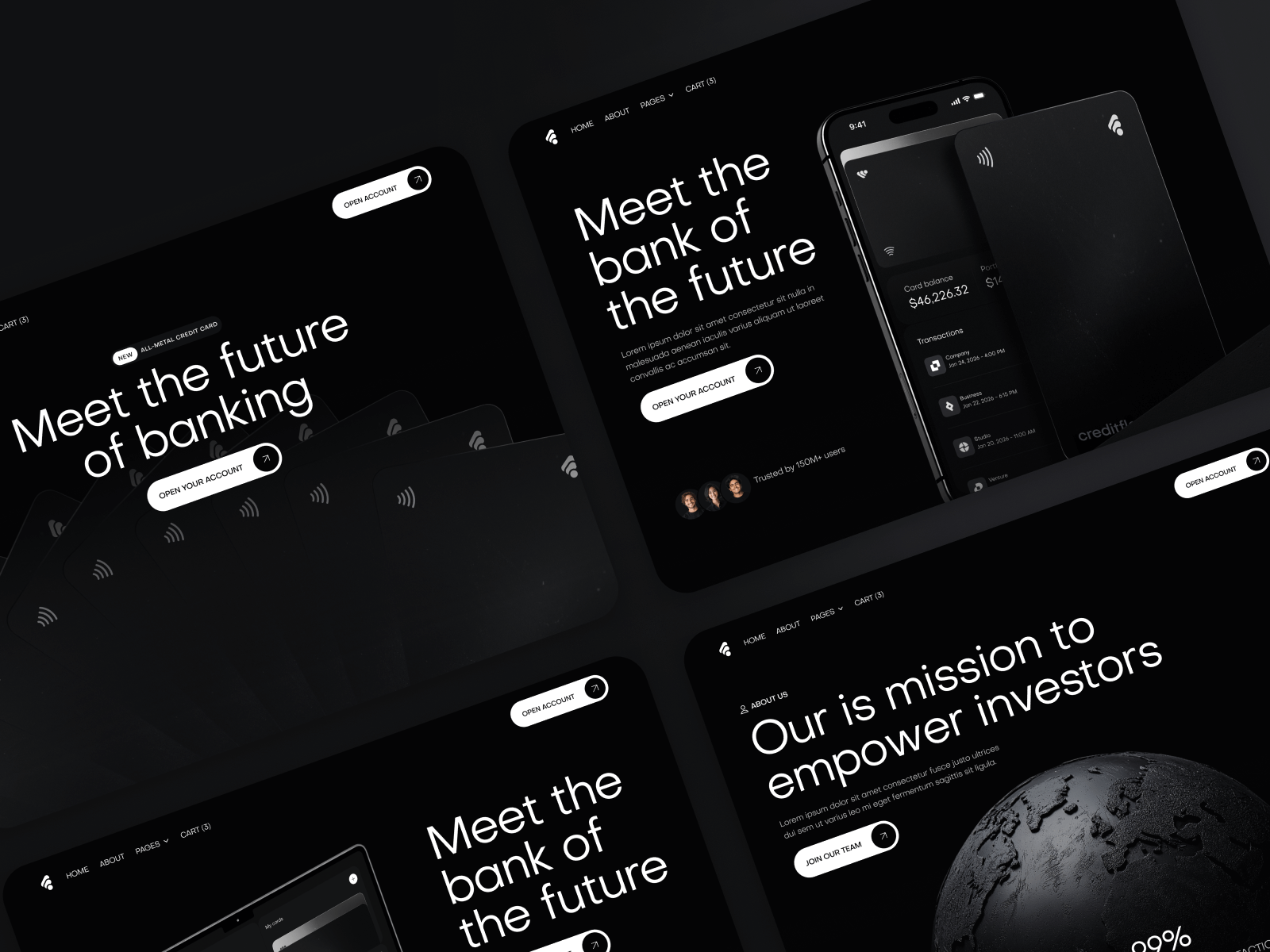 Plantilla para Webflow de Banca Digital y Online