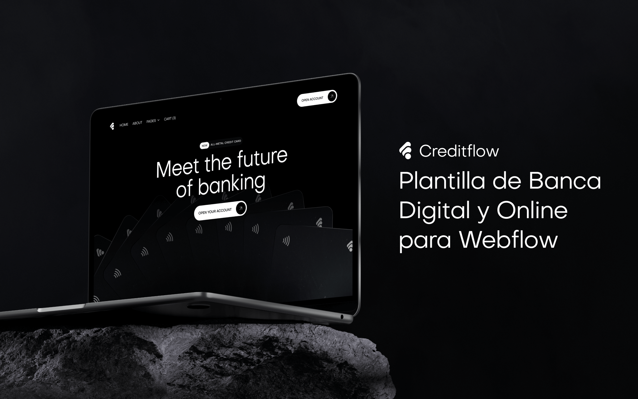 Plantilla de Banca Digital y Online para Webflow