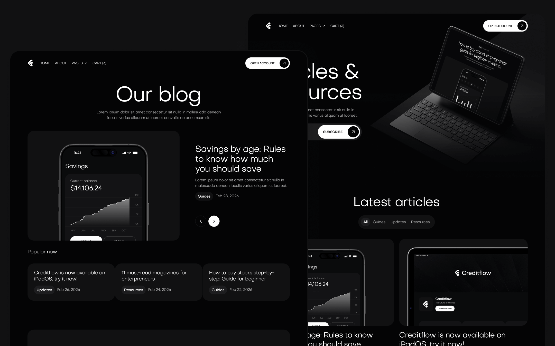 Creditflow Template para Webflow