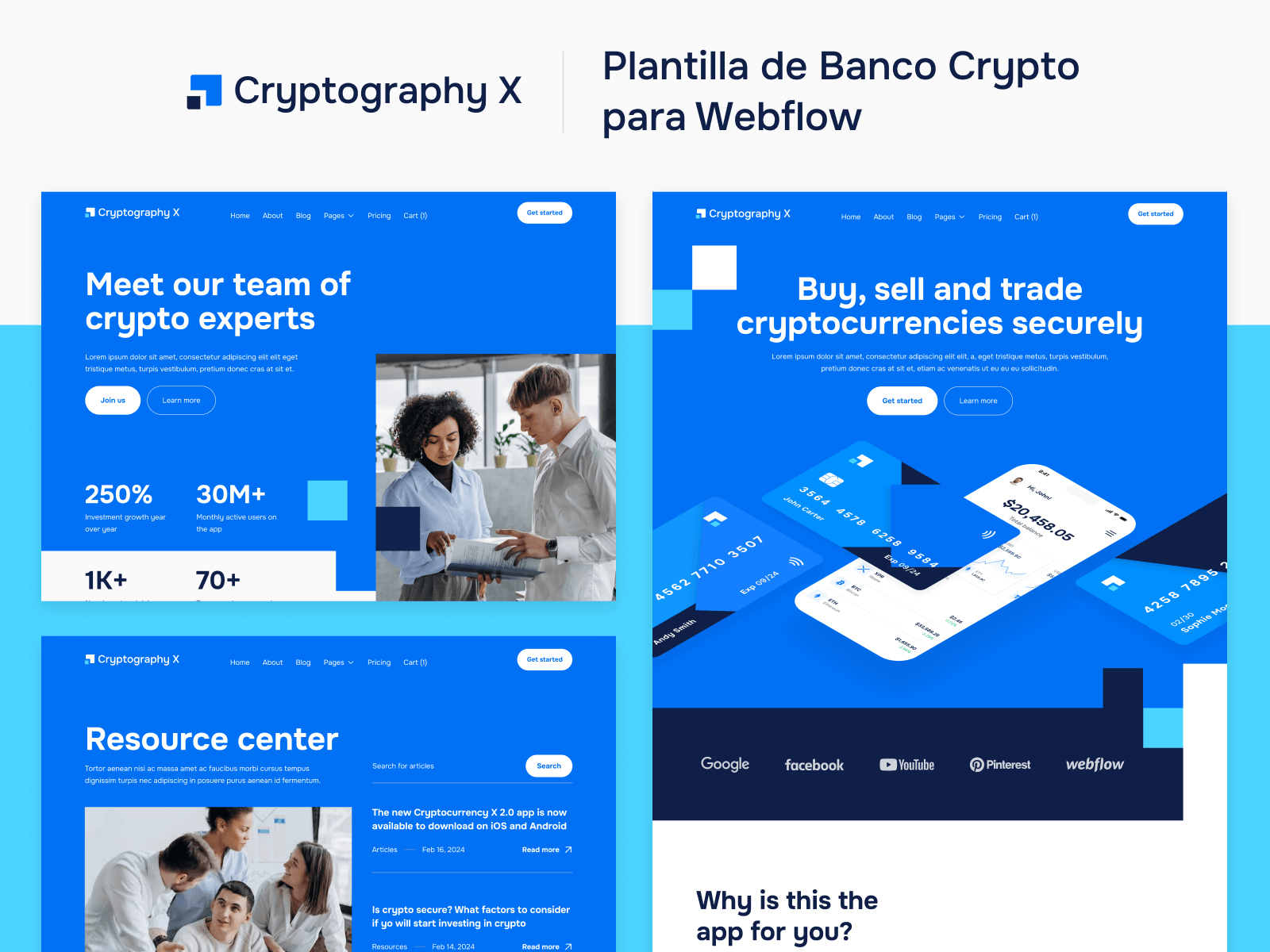 Plantilla de Banco Crypto para Webflow
