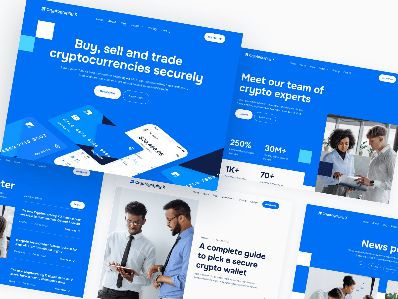 Plantilla para Webflow de Banco Crypto