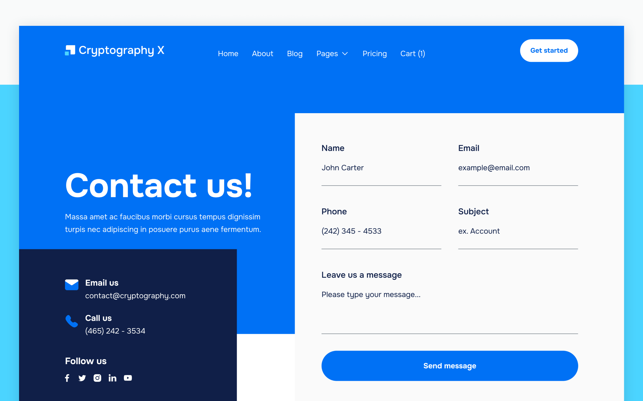 Cryptography X Template para Webflow
