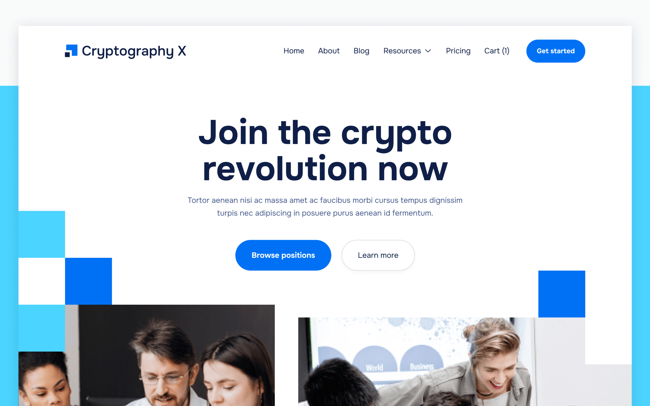 Cryptography X Template para Webflow