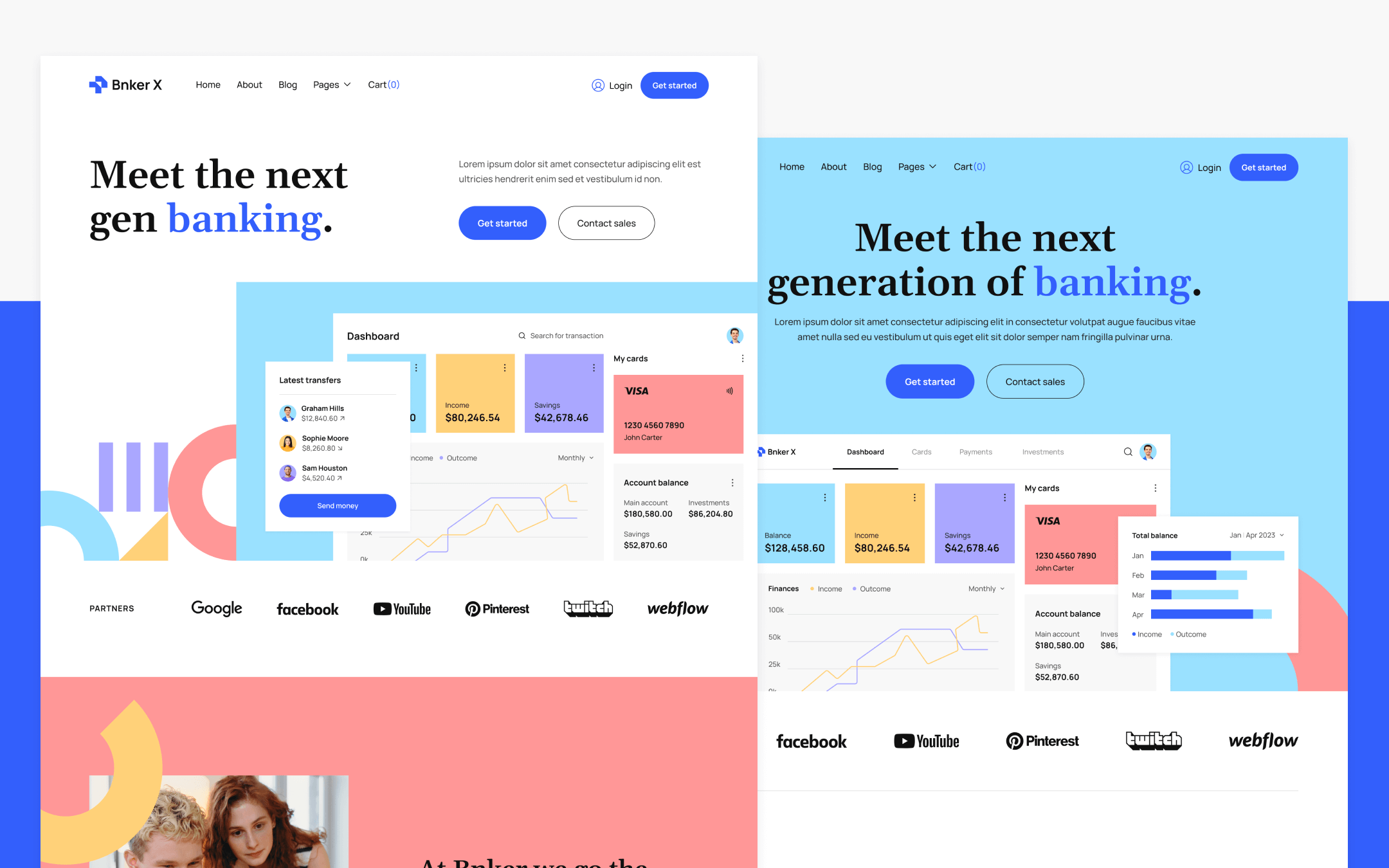 Plantilla de Banco de Technología para Webflow