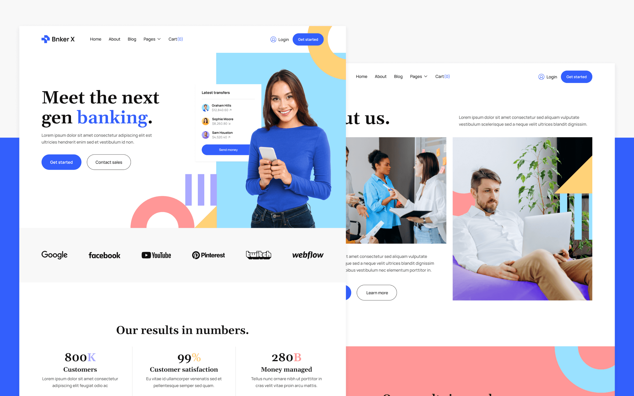 Bnker X Template para Webflow