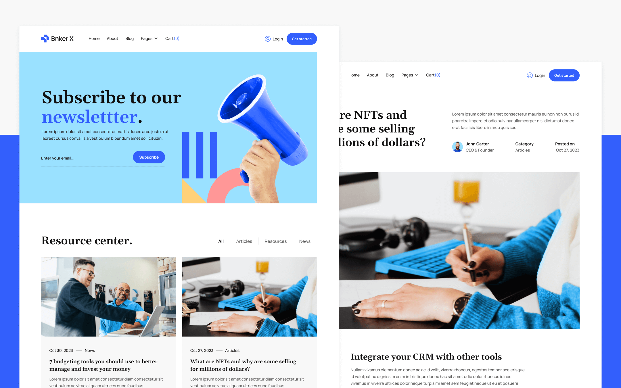 Bnker X Template para Webflow