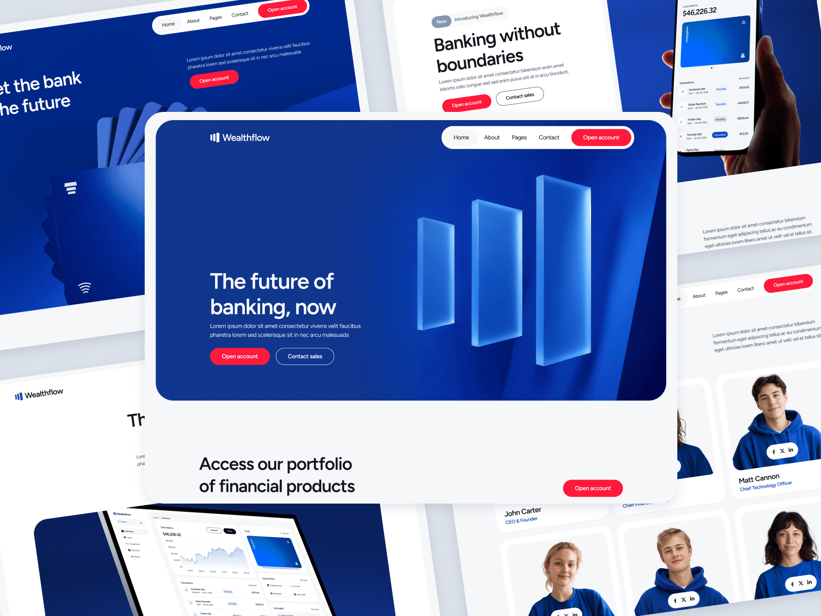 Plantilla de Banco en Línea para Sitio Web en Webflow