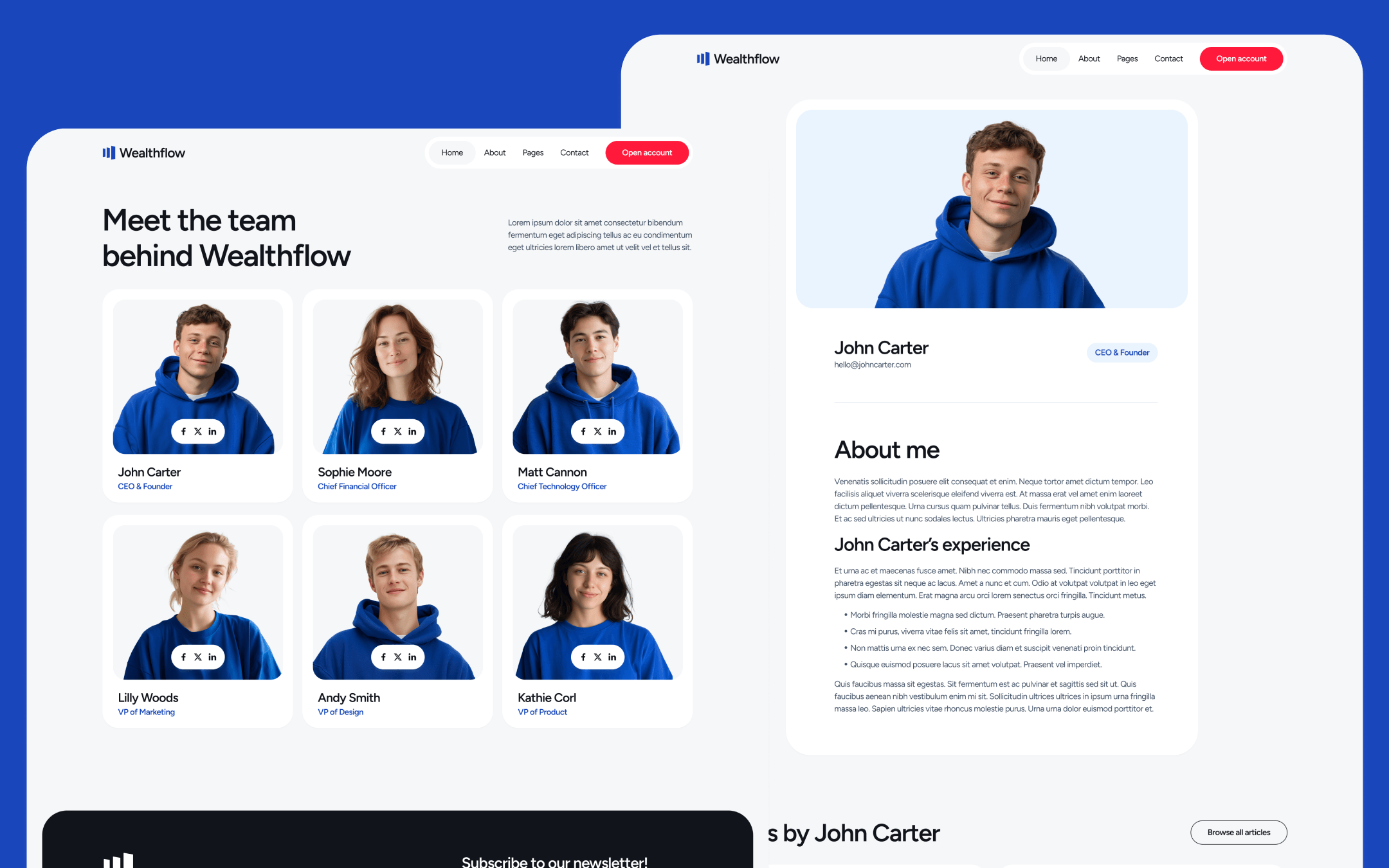 Wealthflow Template para Webflow