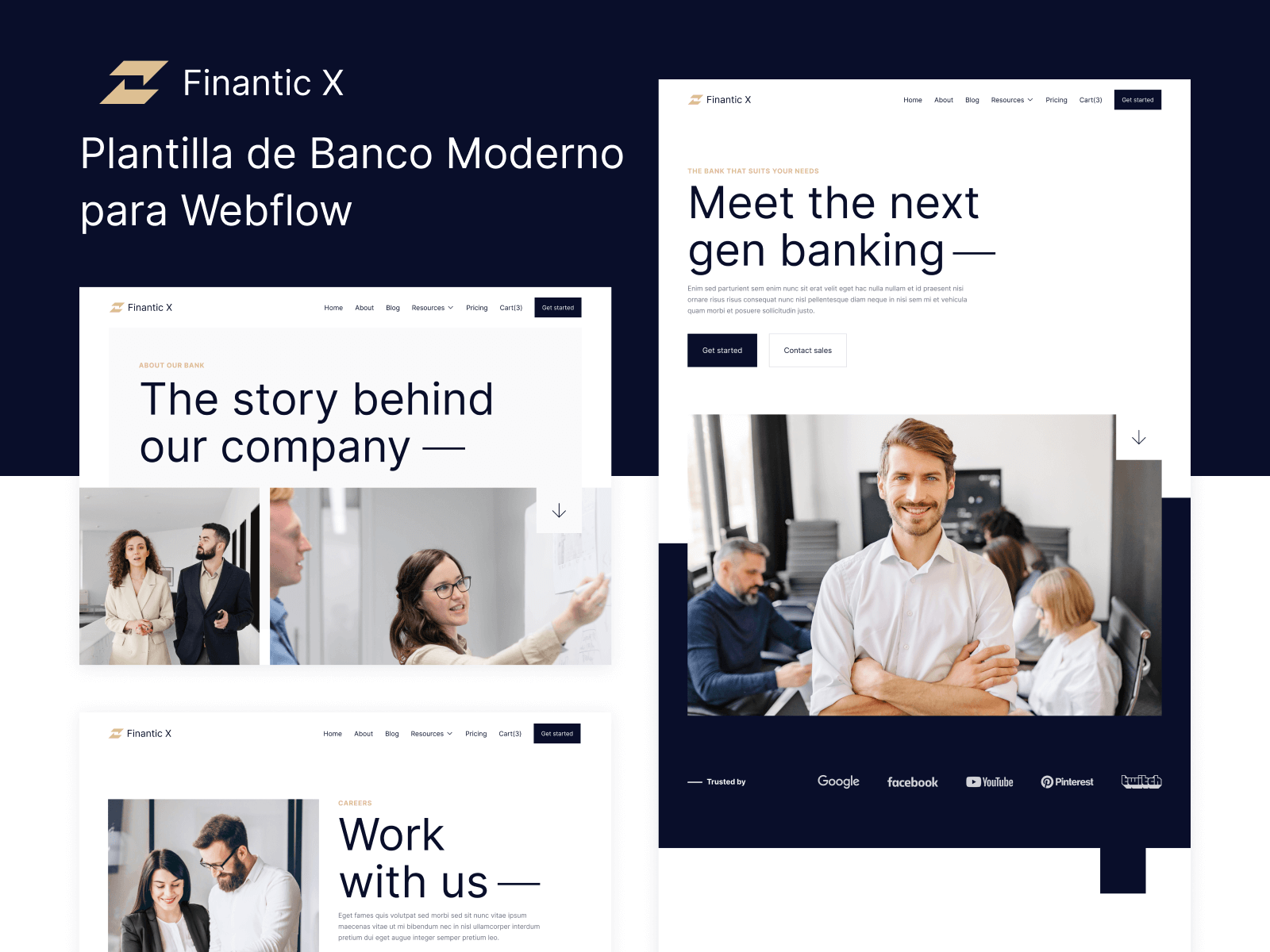 Plantilla de Banco Moderno para Webflow