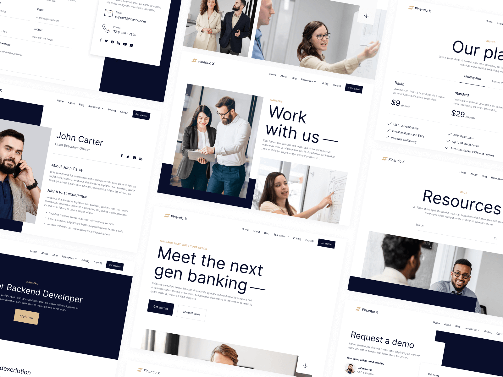 Plantilla para Webflow de Banco Moderno