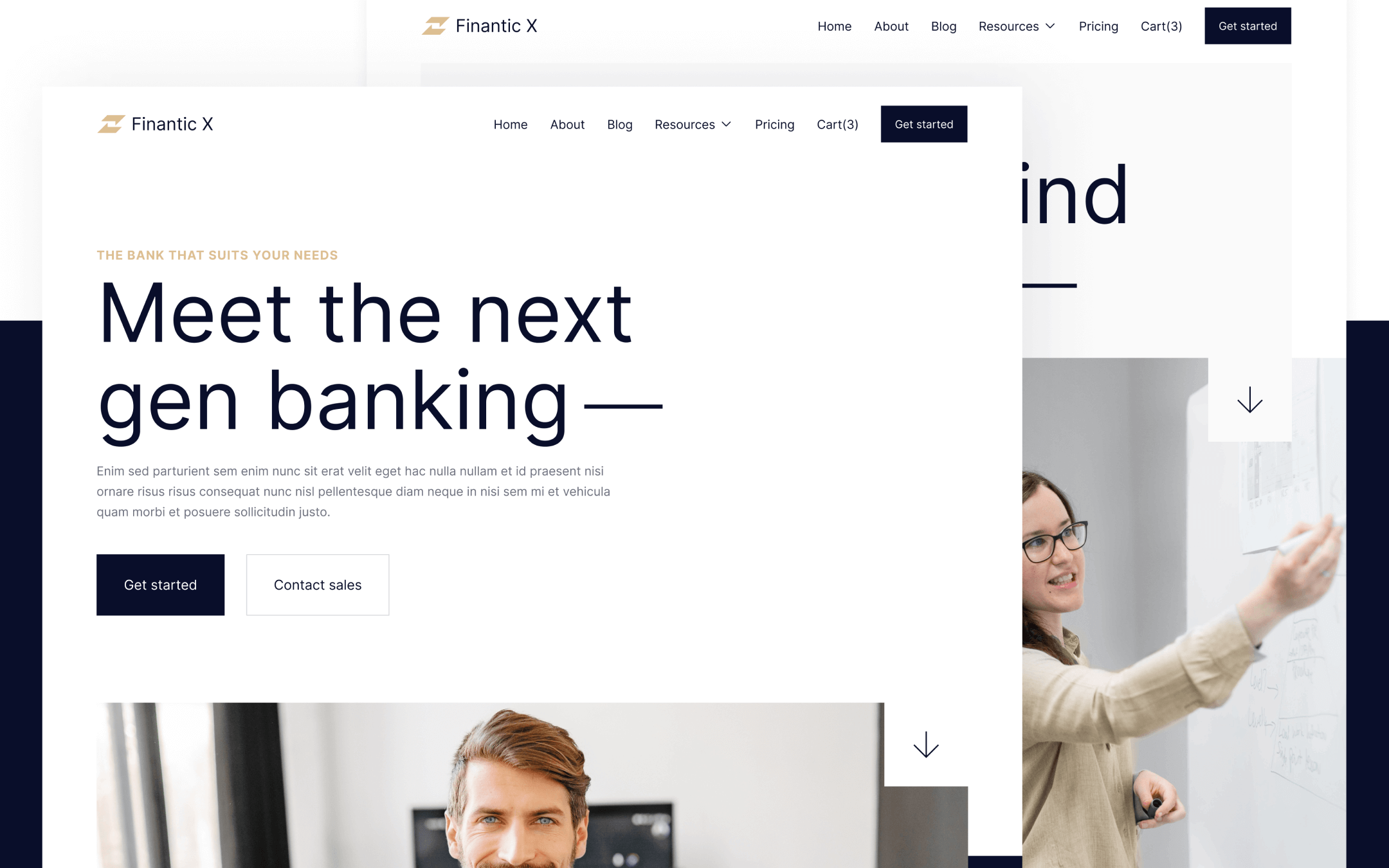 Plantilla de Banco Moderno para Webflow