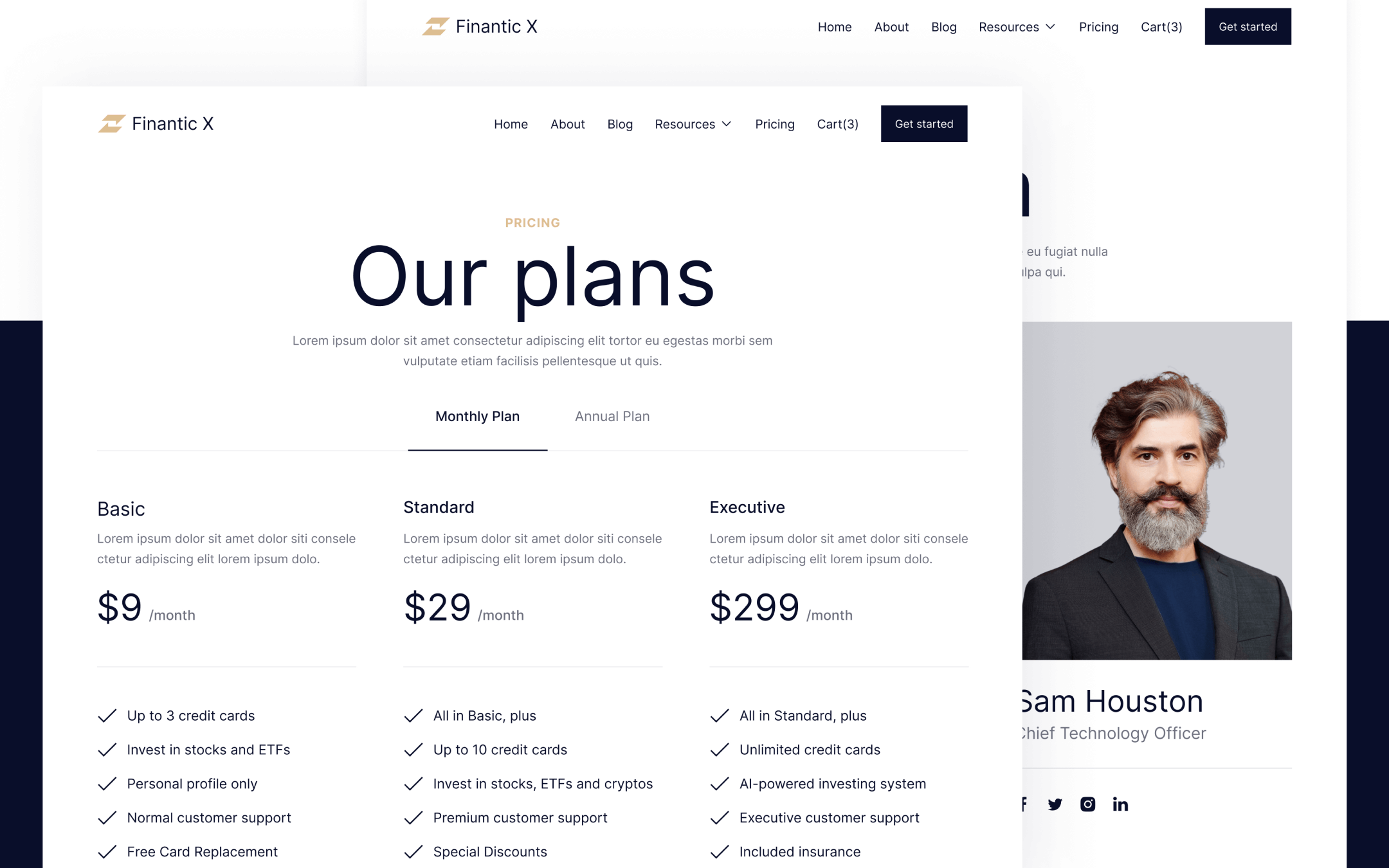 Finantic X Webflow Template
