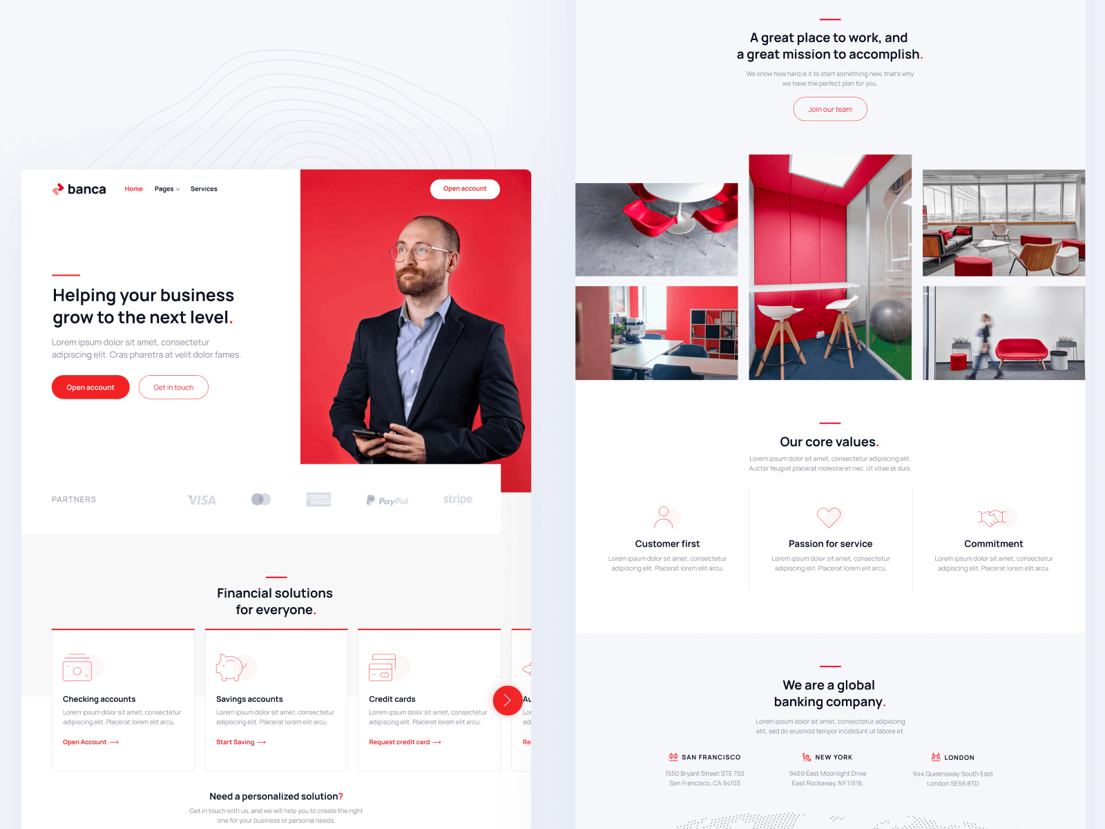 Template de Institución Bancaria para Webflow