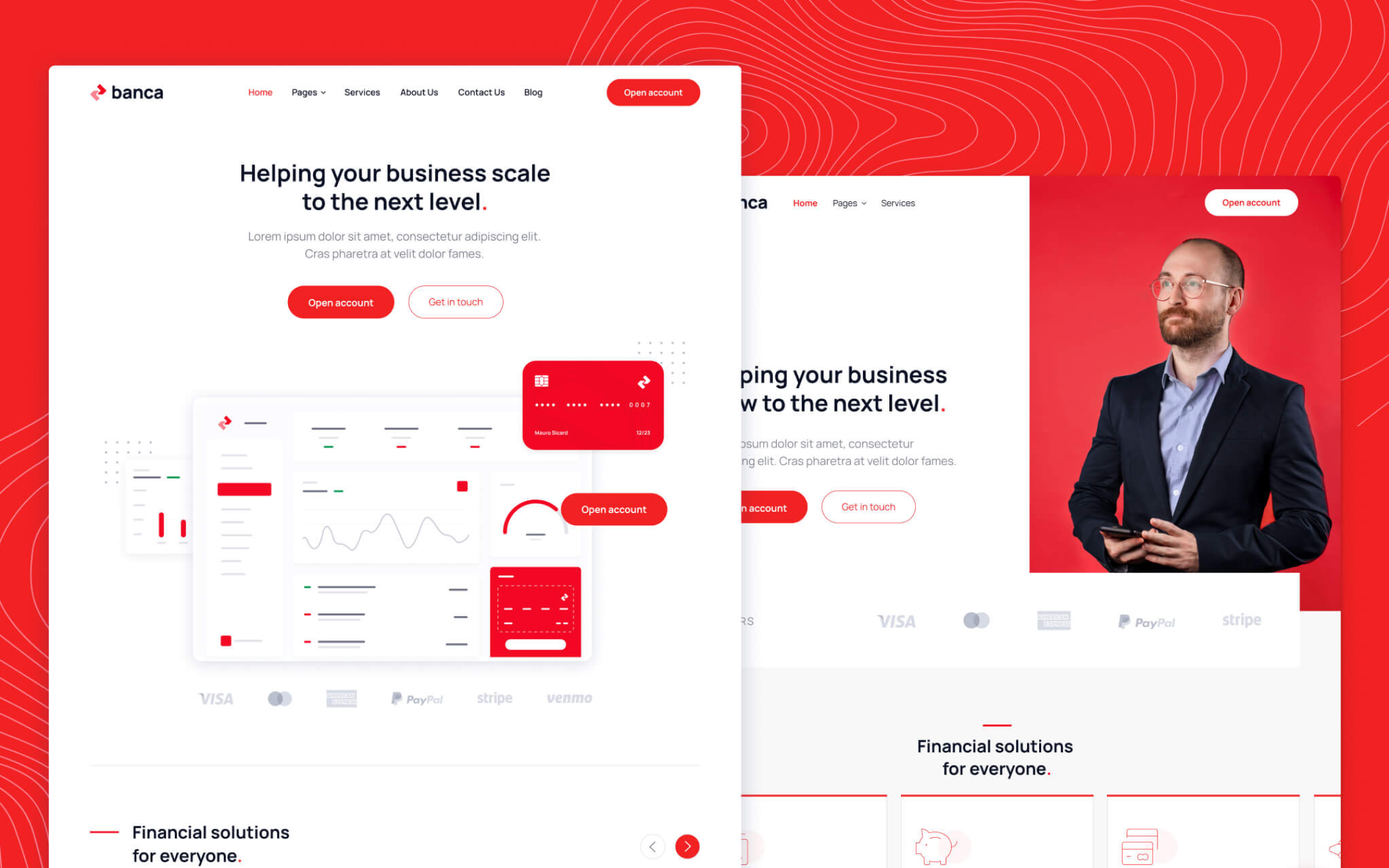 Plantilla de Banco para Webflow