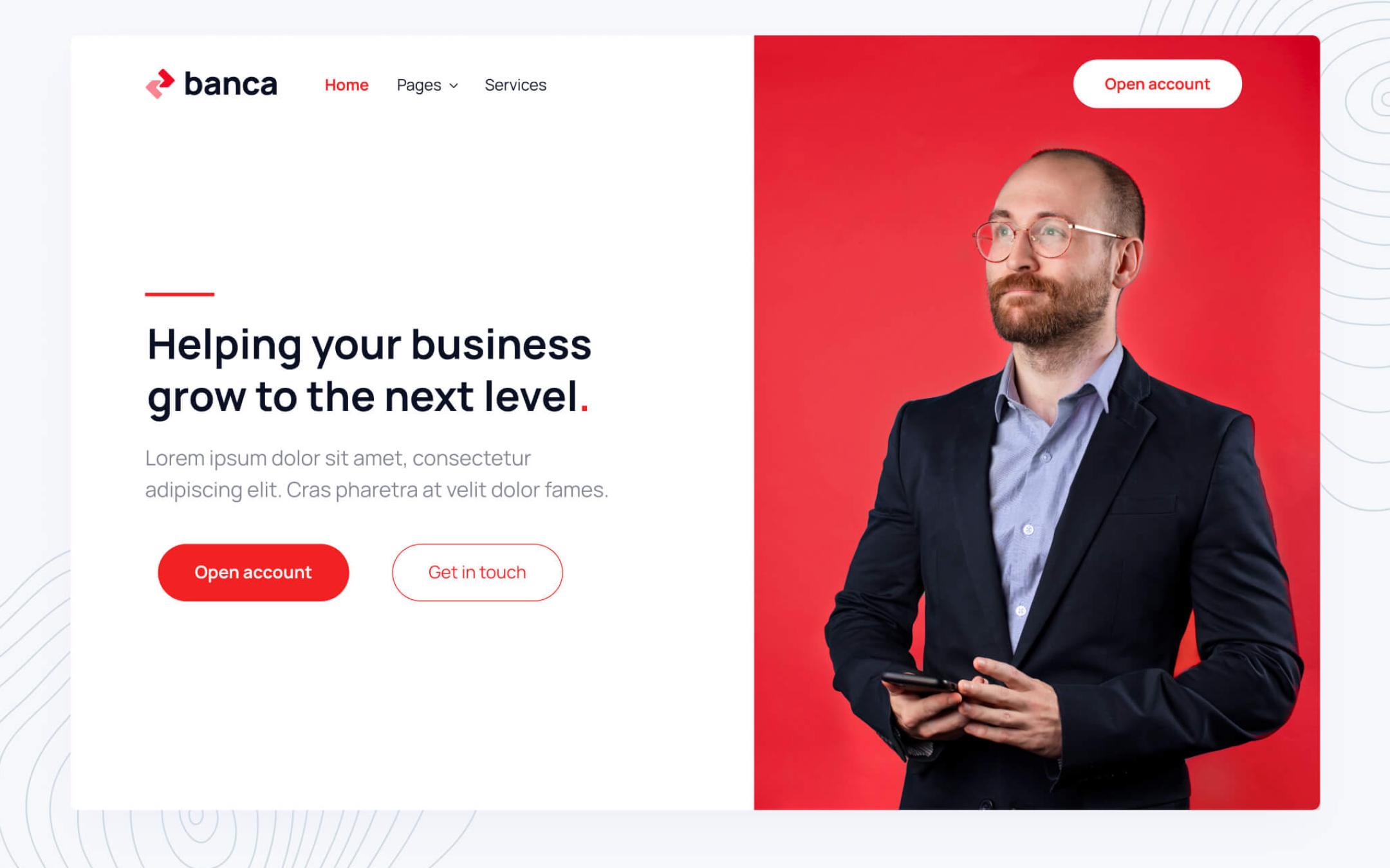 Banca Template para Webflow