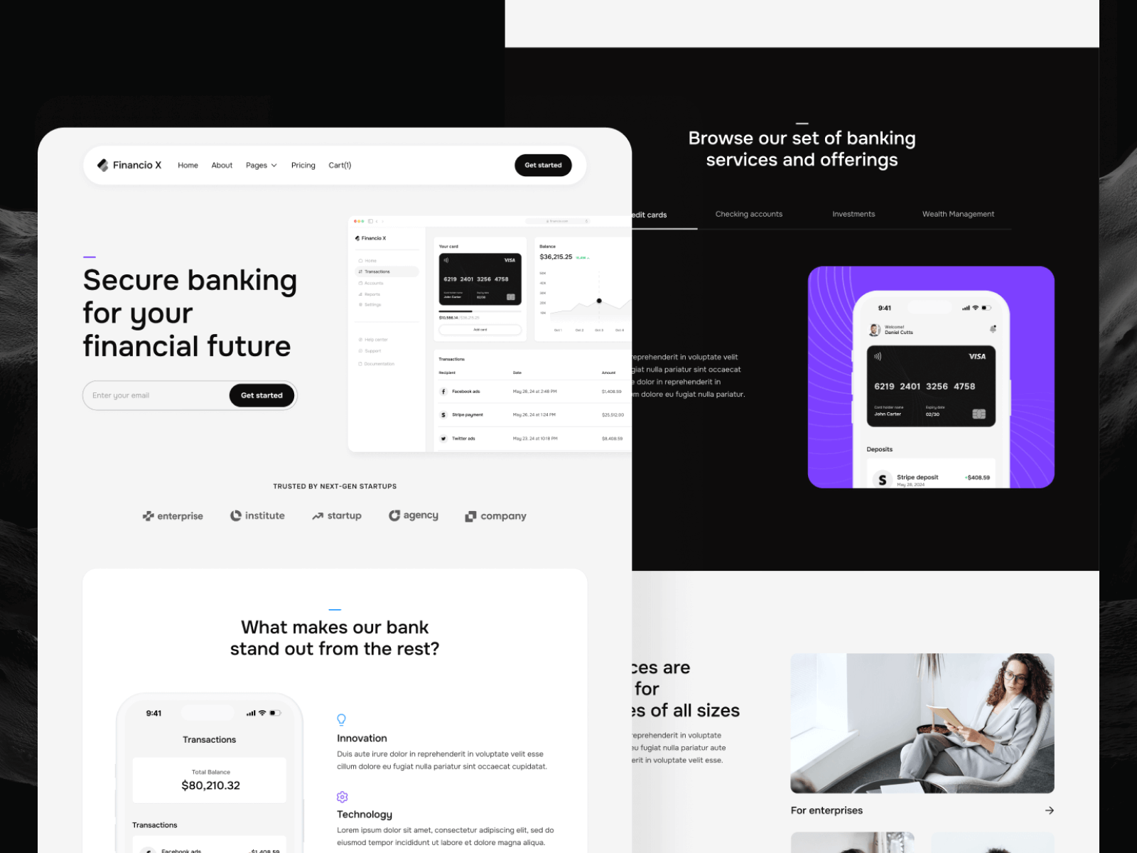 Template de Fintech para Webflow