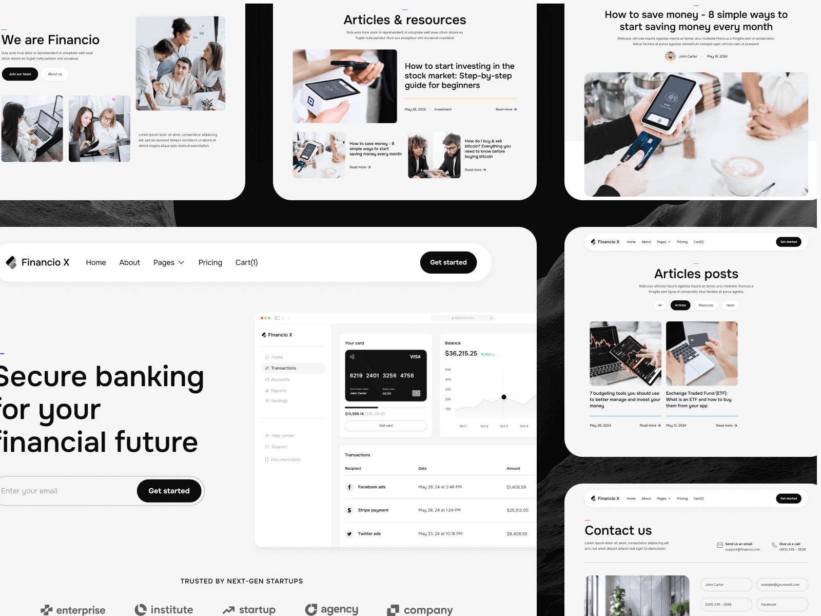 Plantilla de Fintech para Sitio Web en Webflow
