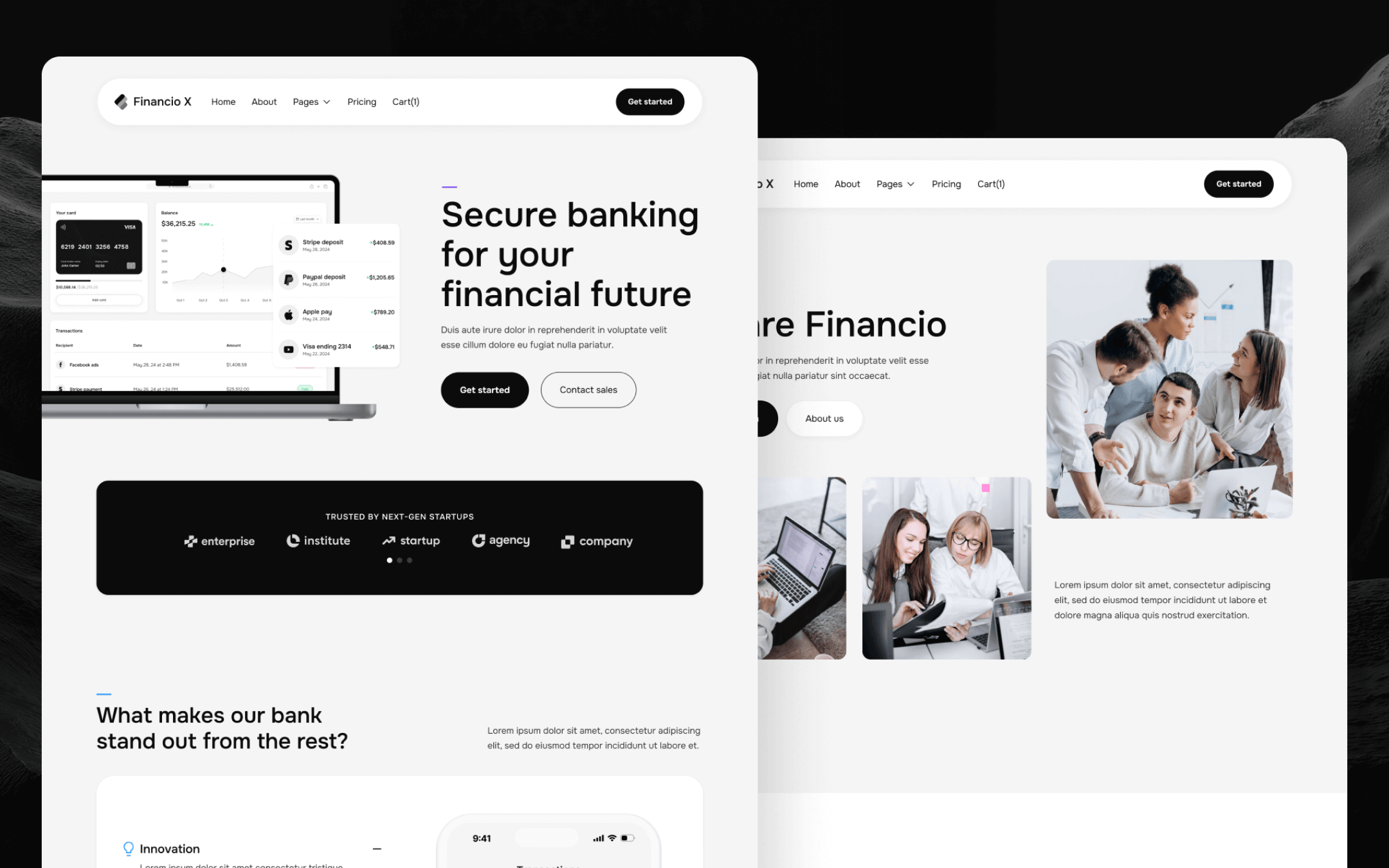 Financio X Template para Webflow