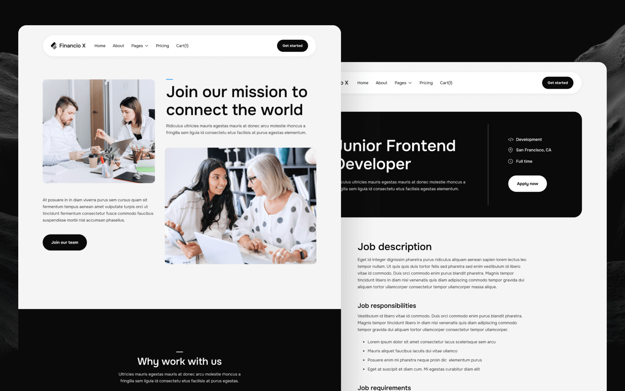 Financio X Template para Webflow