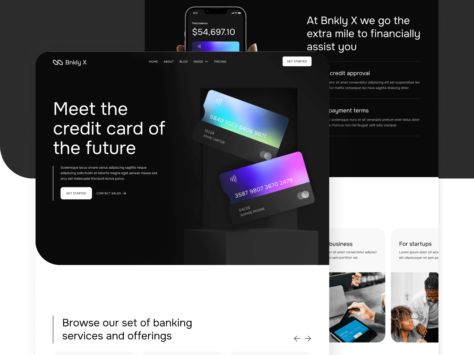 Plantilla de Banco y Fintech para Webflow